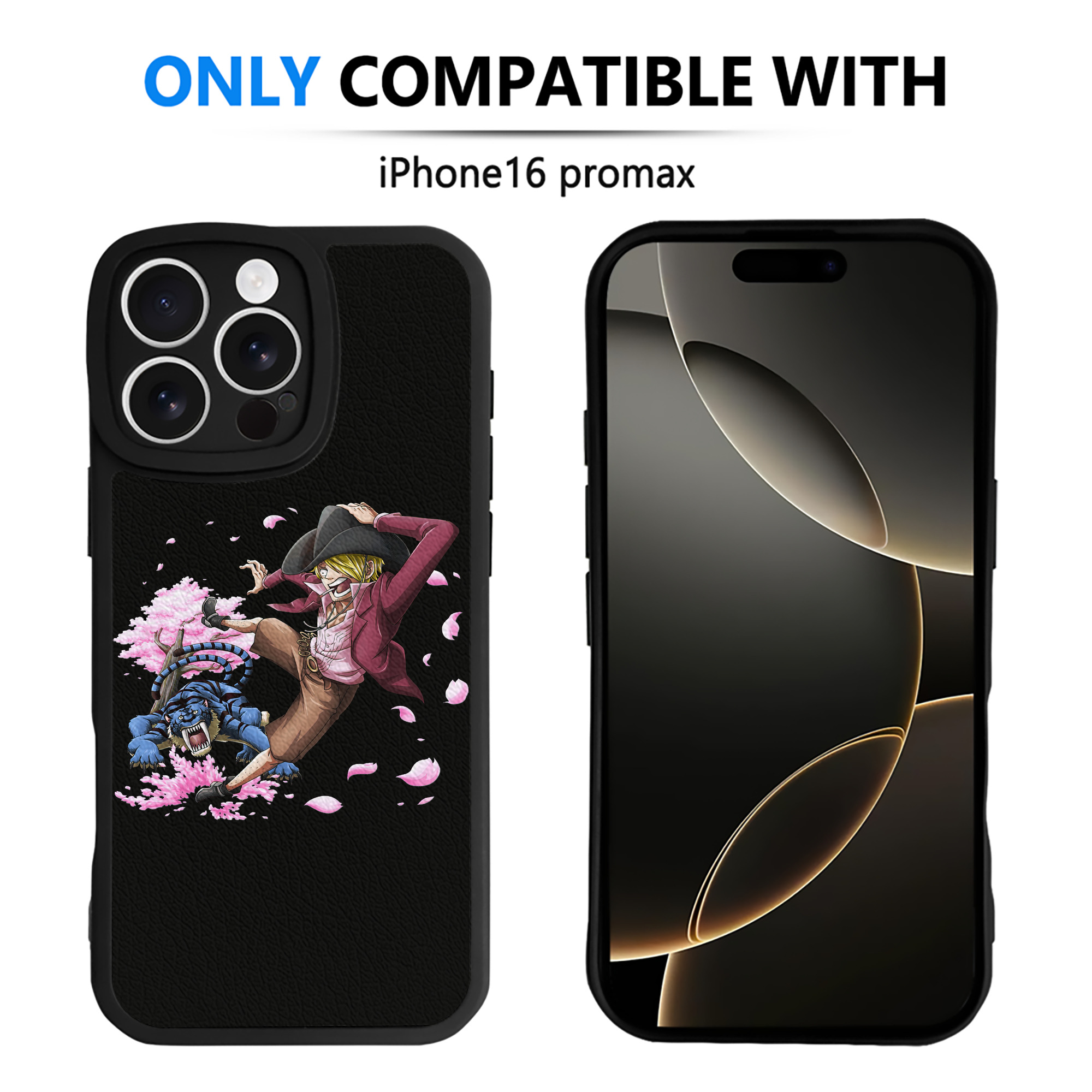 （画像用） ワンピース サンジ ONE PIECE Sanji 【iPhone 16シリーズ対応】シリコンスマホケース（レザー調） 材質：シリコン